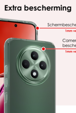 NoXx NoXx OPPO Reno 12F Hoesje Siliconen Met 2x Screenprotector - Transparant