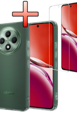 NoXx NoXx OPPO Reno 12F Hoesje Siliconen Met Screenprotector - Transparant