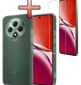 NoXx NoXx OPPO Reno 12F Hoesje Siliconen Met Screenprotector - Transparant
