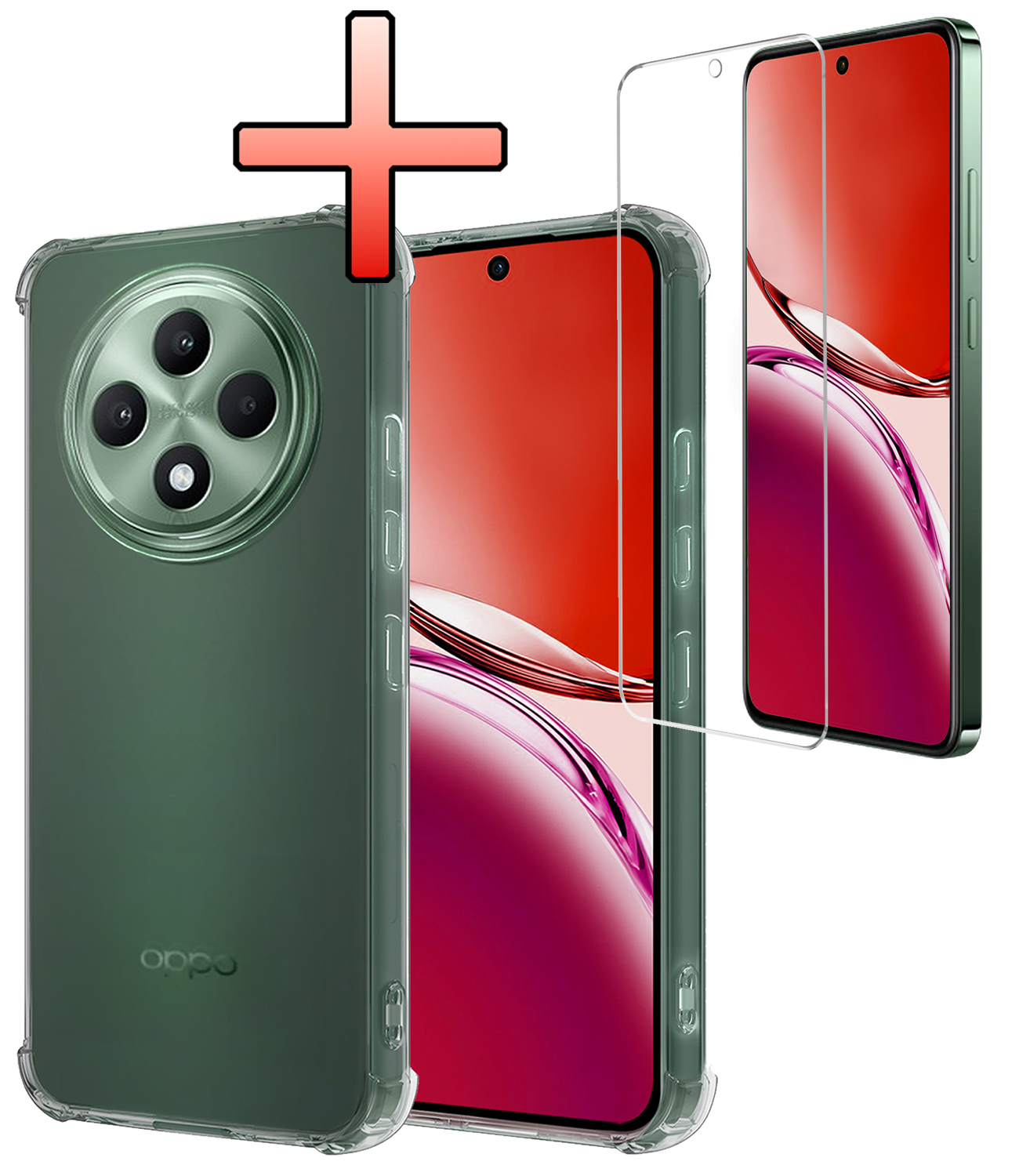 NoXx NoXx OPPO Reno 12F Hoesje Shockproof Met Screenprotector