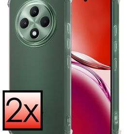 NoXx NoXx OPPO Reno 12F Hoesje Shockproof - Transparant - 2 PACK
