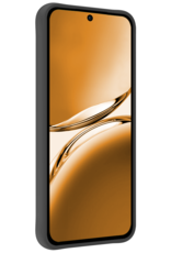 Nomfy Nomfy OPPO Reno 12F Hoesje Siliconen Met Screenprotector - Zwart