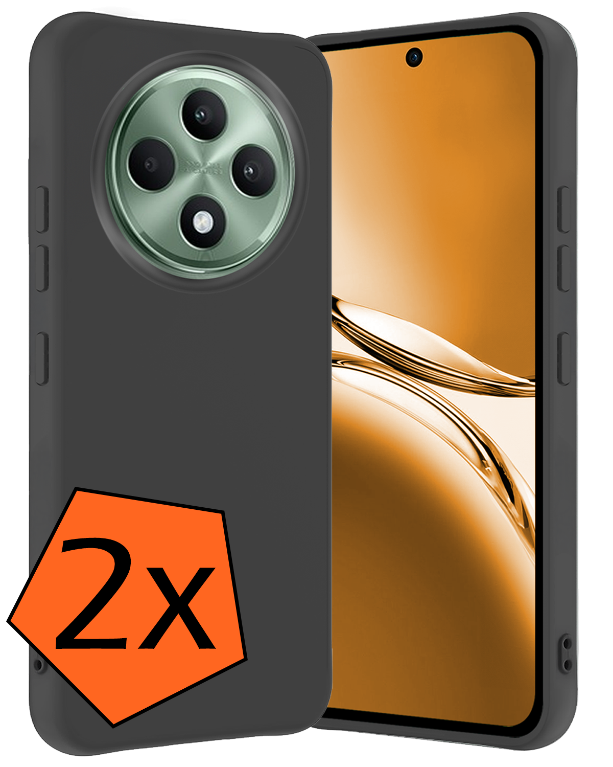 Nomfy Nomfy OPPO Reno 12F Hoesje Siliconen - Zwart - 2 PACK