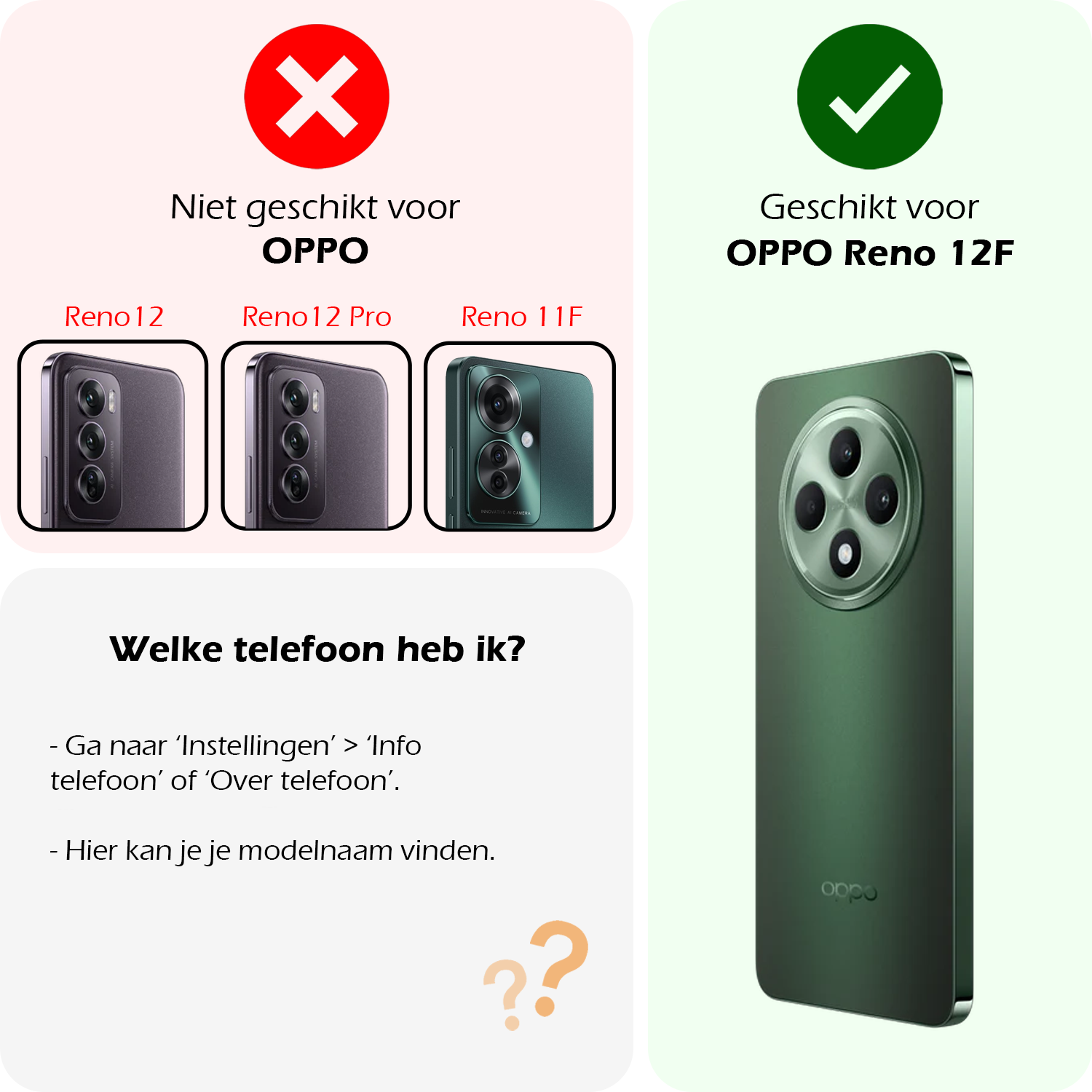 Nomfy Nomfy OPPO Reno 12F Hoesje Siliconen - Zwart - 2 PACK