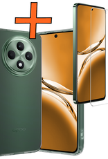 Nomfy Nomfy OPPO Reno 12F Hoesje Siliconen Met Screenprotector - Transparant