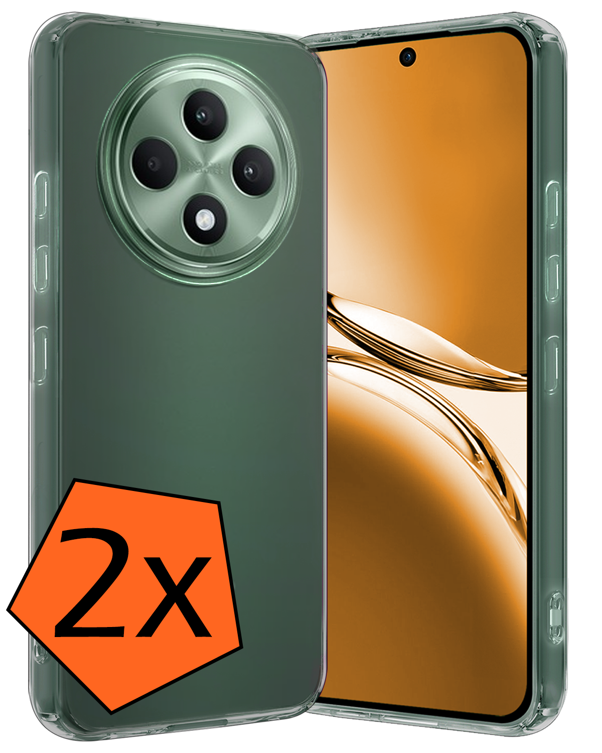 Nomfy Nomfy OPPO Reno 12F Hoesje Siliconen - Transparant - 2 PACK