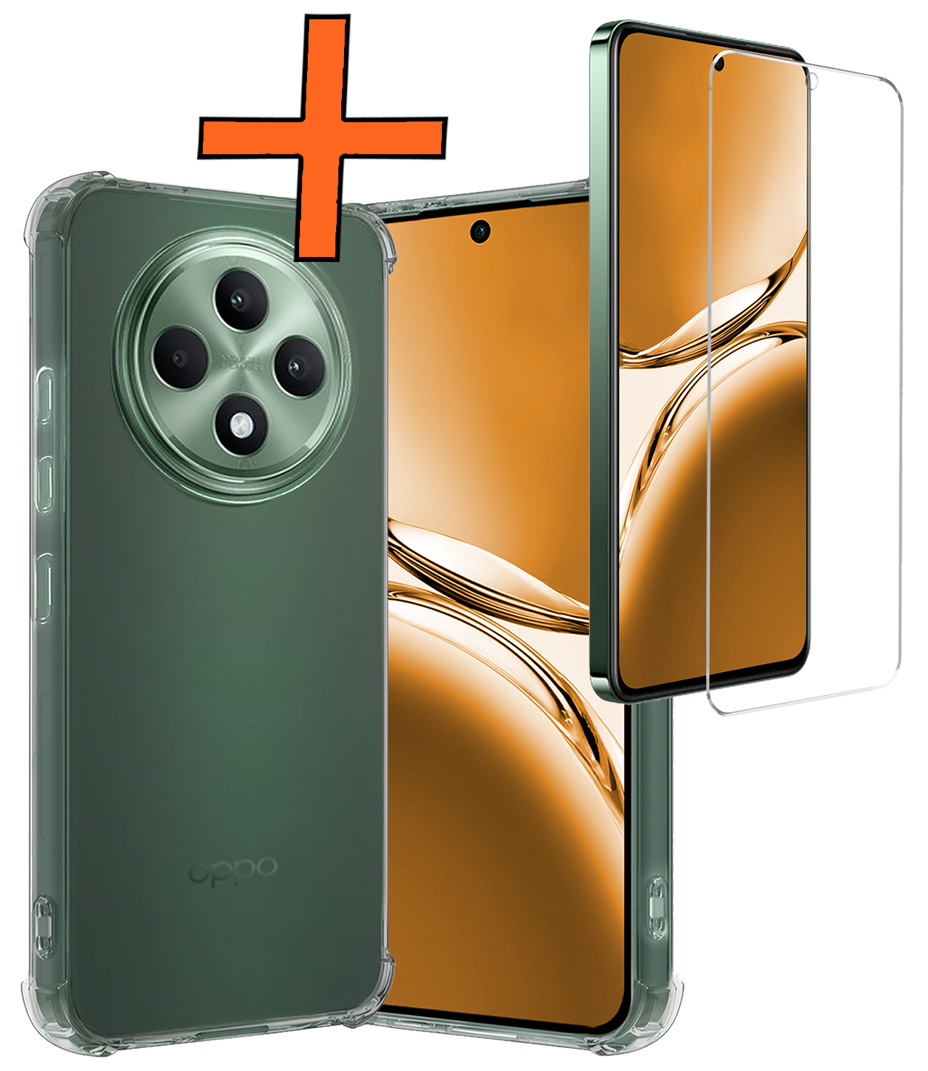 Nomfy Nomfy OPPO Reno 12F Hoesje Shockproof Met Screenprotector