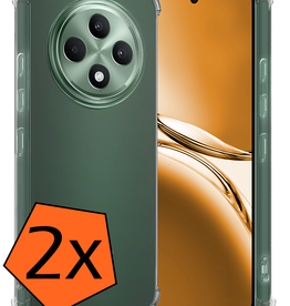 Nomfy Nomfy OPPO Reno 12F Hoesje Shockproof - Transparant - 2 PACK