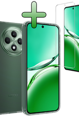 BASEY. BASEY. OPPO Reno 12F Hoesje Siliconen Met Screenprotector - Transparant