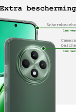 BASEY. BASEY. OPPO Reno 12F Hoesje Siliconen Met Screenprotector - Transparant