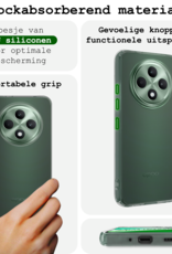 BASEY. BASEY. OPPO Reno 12F Hoesje Siliconen Met Screenprotector - Transparant