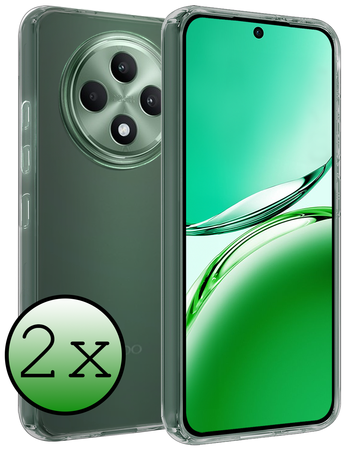 BASEY. BASEY. OPPO Reno 12F Hoesje Siliconen - Transparant - 2 PACK