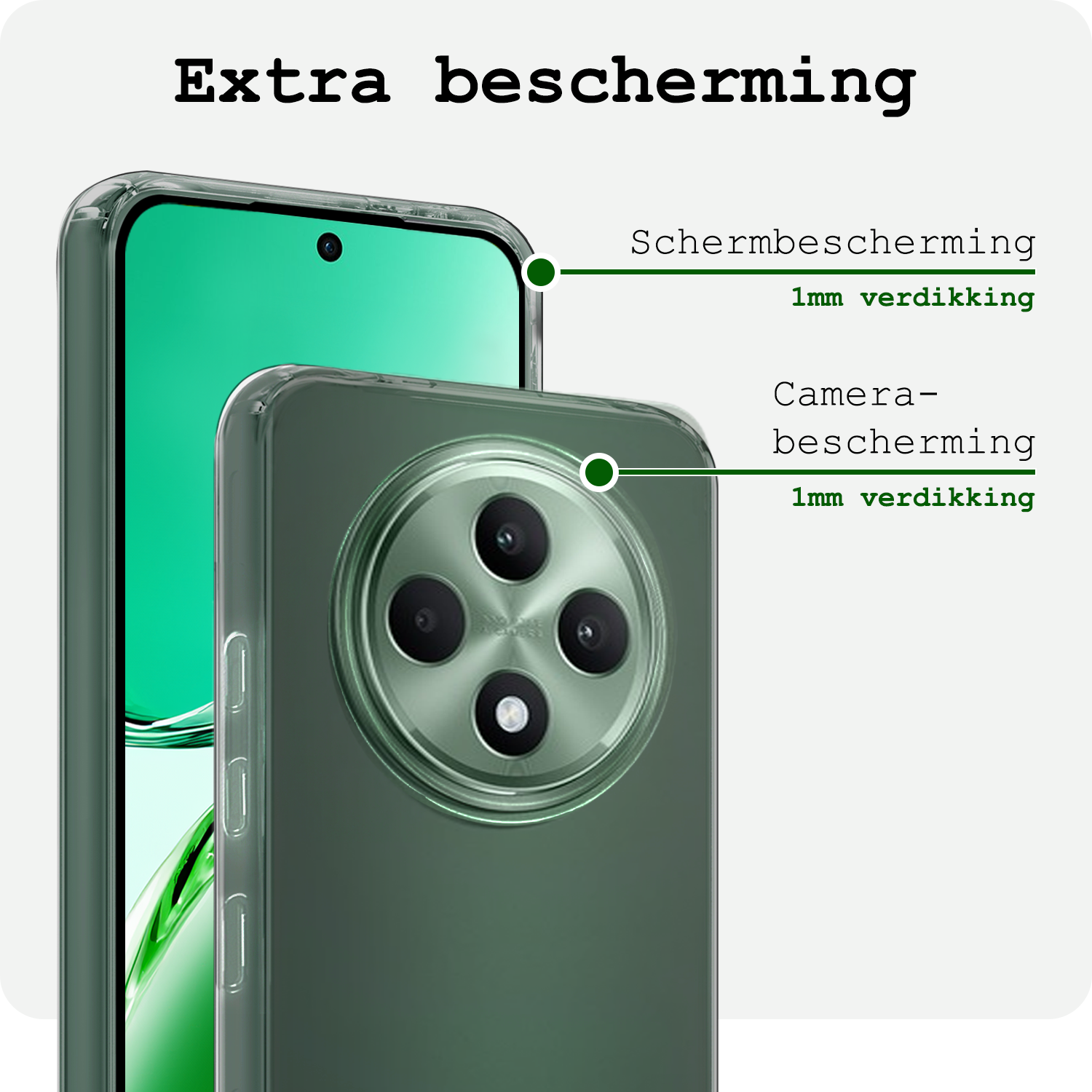 BASEY. BASEY. OPPO Reno 12F Hoesje Siliconen - Transparant