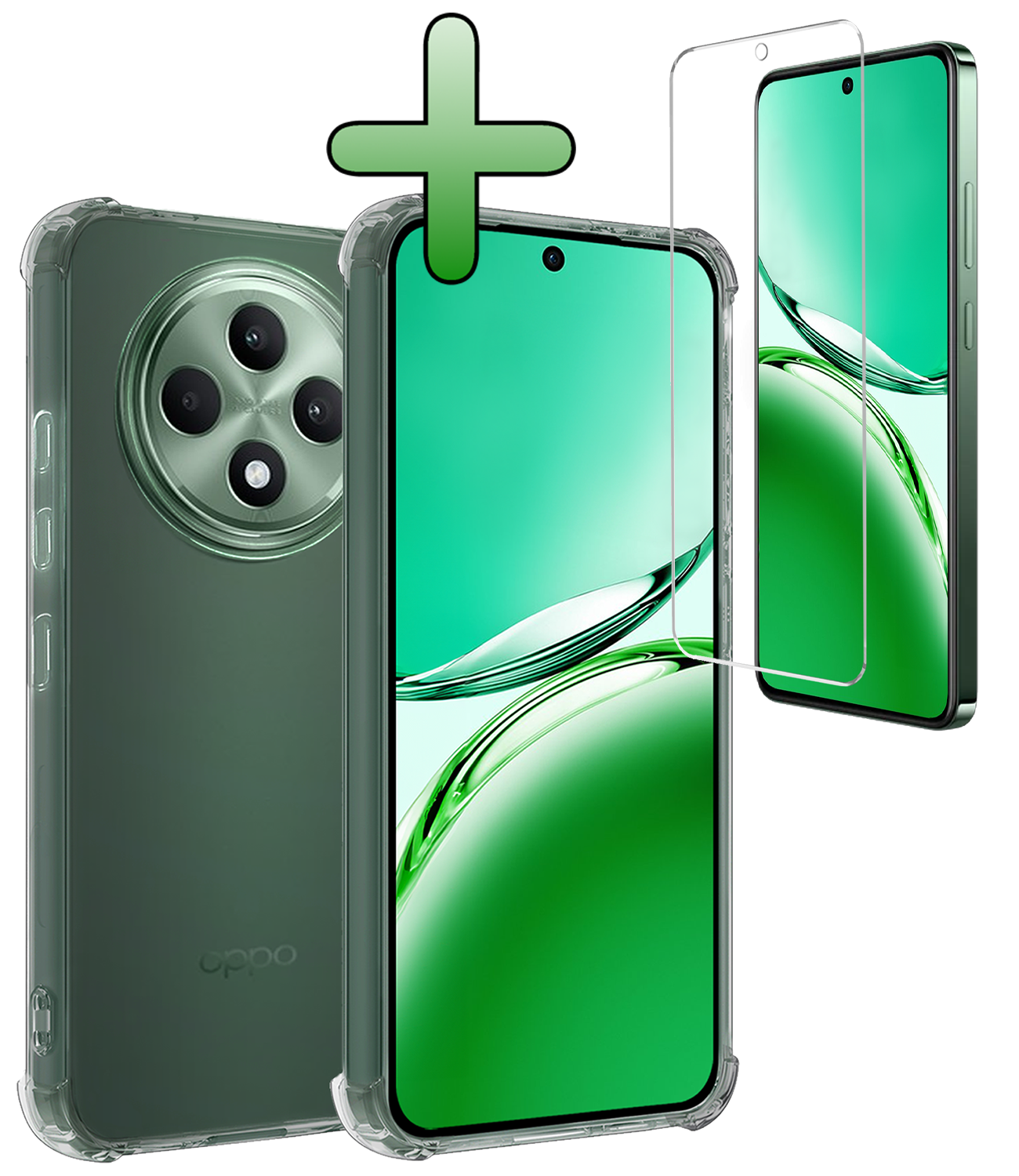 BASEY. BASEY. OPPO Reno 12F Hoesje Shockproof Met Screenprotector