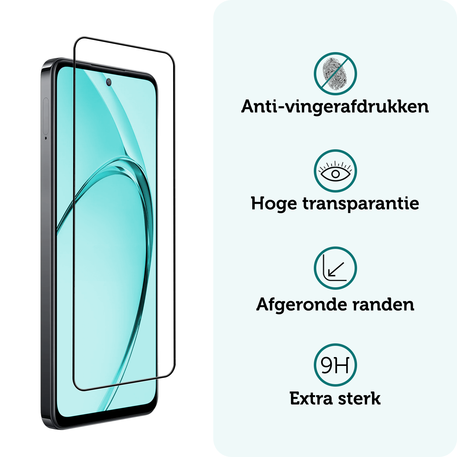 Forterra Forterra OPPO A80 Screenprotector Glas Full Cover - 2 PACK