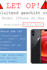 BASEY. Hoes Geschikt voor iPhone Xs Max Hoesje Pas Houder Shock Proof Case Hoes Met Koord - Hoesje Geschikt voor iPhone Xs Max Hoes Met Telefoonkoord Pasjeshouder Cover - Transparant - 2 Stuks