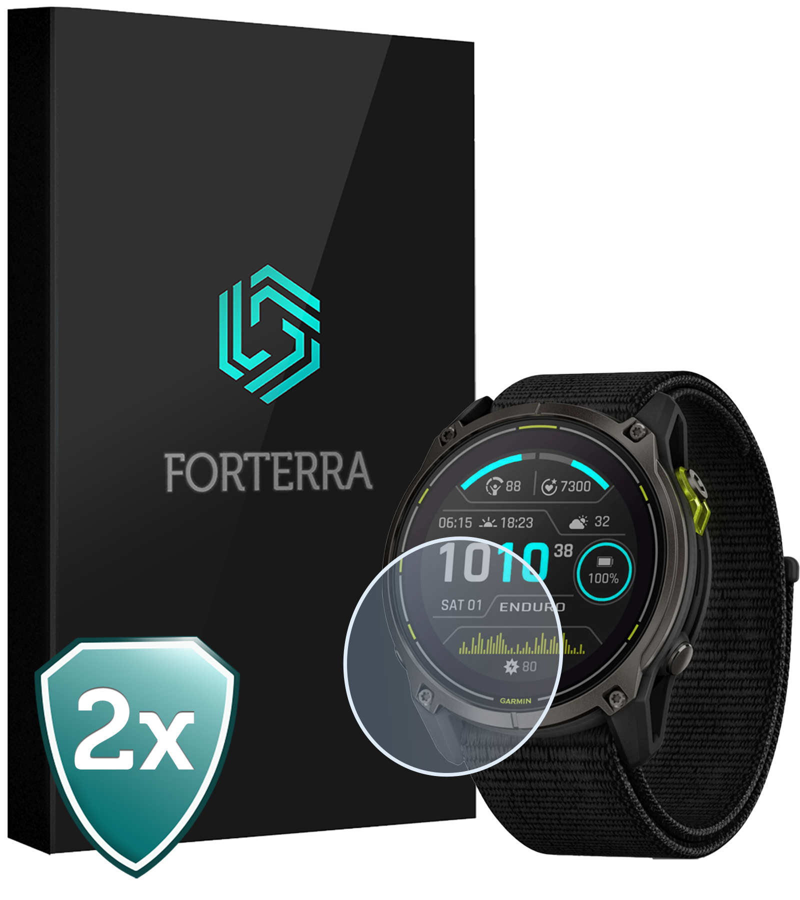 Forterra Forterra Garmin Enduro 3 (51 mm) Screenprotector - 2 PACK