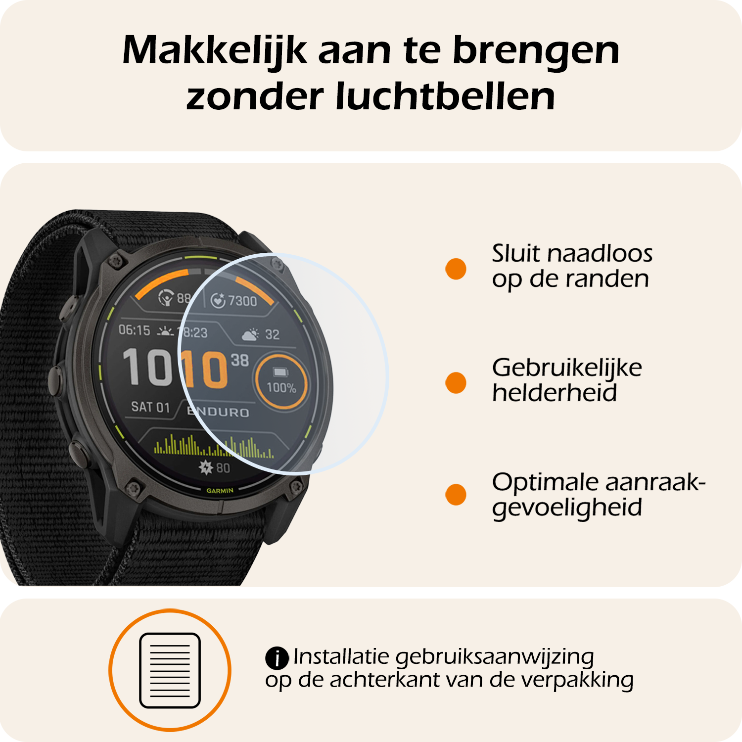 Nomfy Nomfy Garmin Enduro 3 (51 mm) Screenprotector