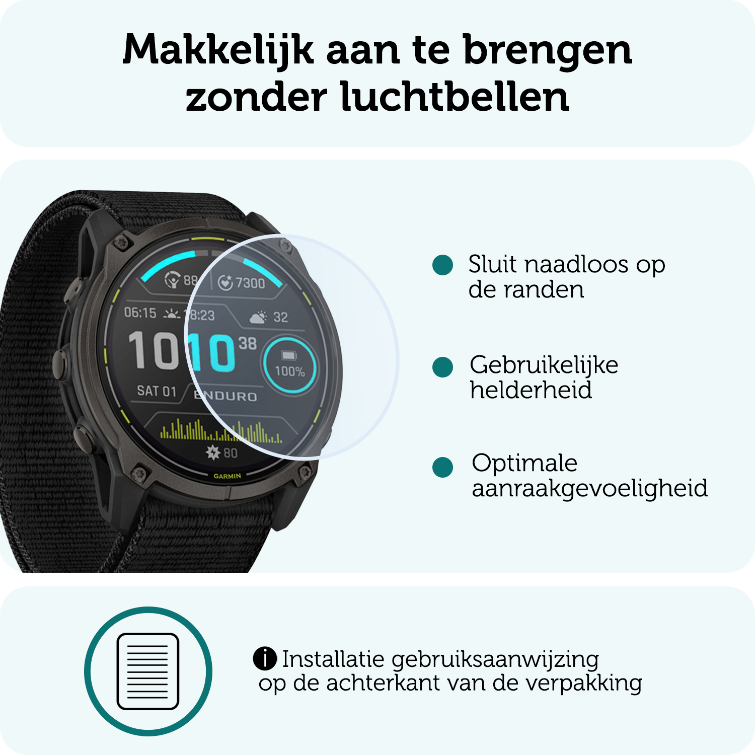 Forterra Forterra Garmin Enduro 3 (51 mm) Screenprotector - 3 PACK