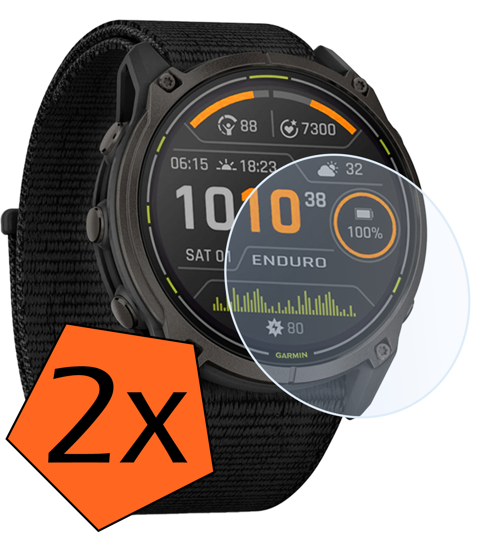 Nomfy Nomfy Garmin Enduro 3 (51 mm) Screenprotector - 2 PACK