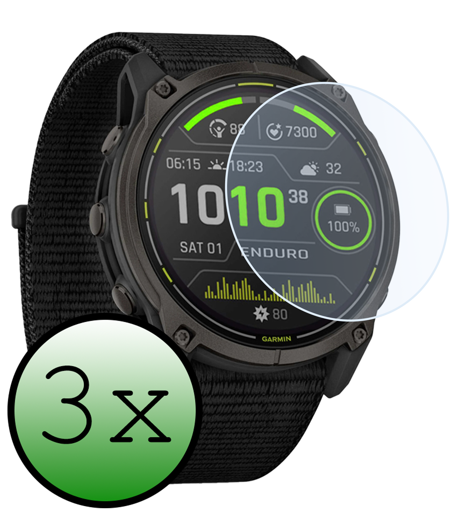 BASEY. BASEY. Garmin Enduro 3 (51 mm) Screenprotector - 3 PACK