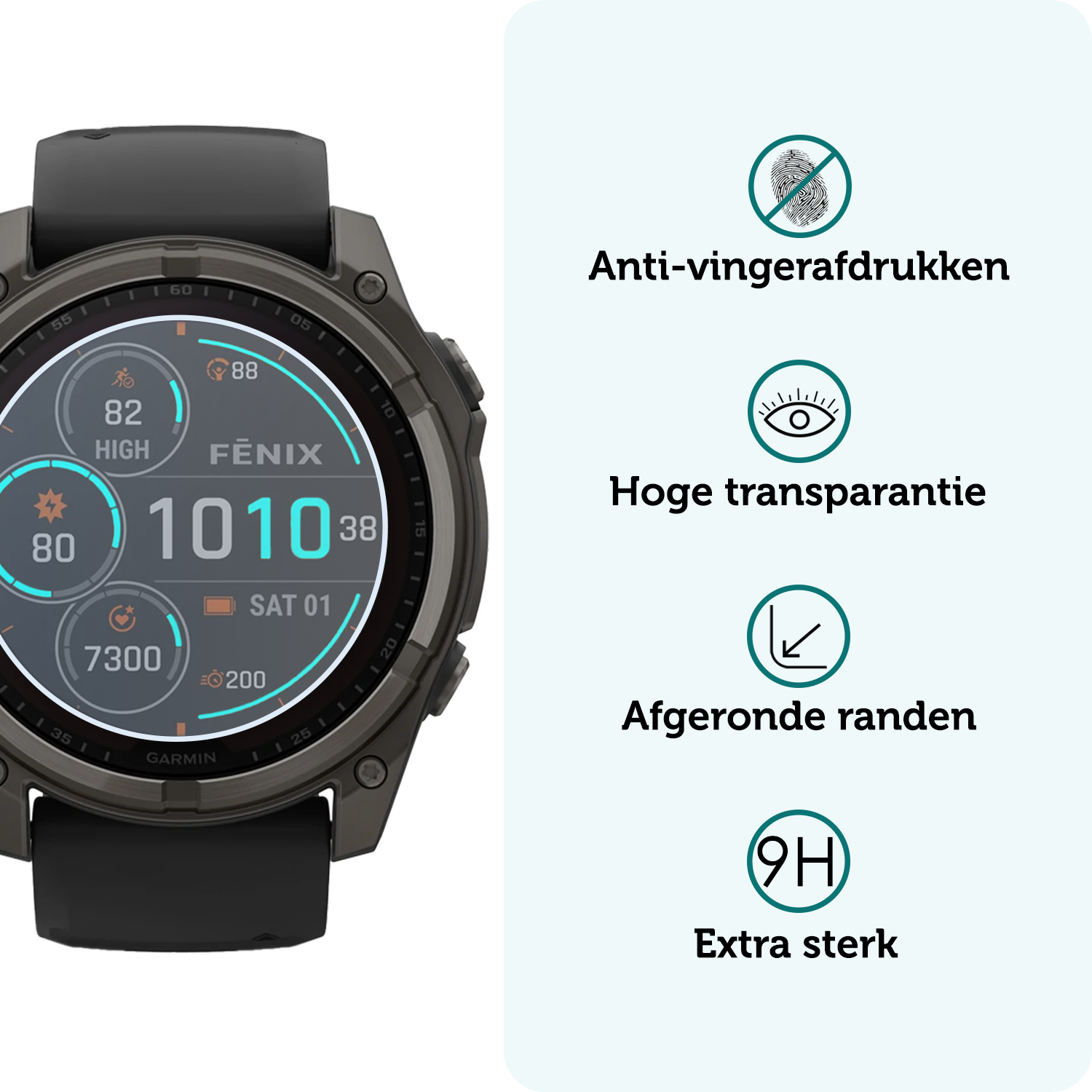 Forterra Forterra Garmin Fenix 8 Solar (51 mm) Screenprotector - 3 PACK