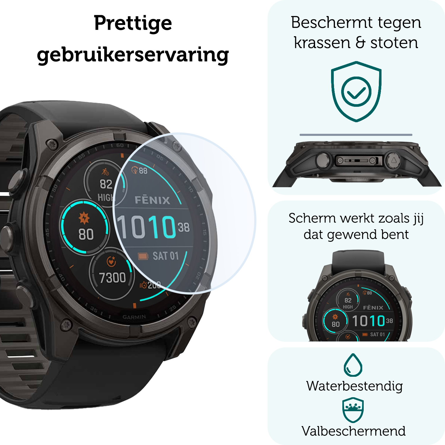 Forterra Forterra Garmin Fenix 8 Solar (51 mm) Screenprotector - 3 PACK
