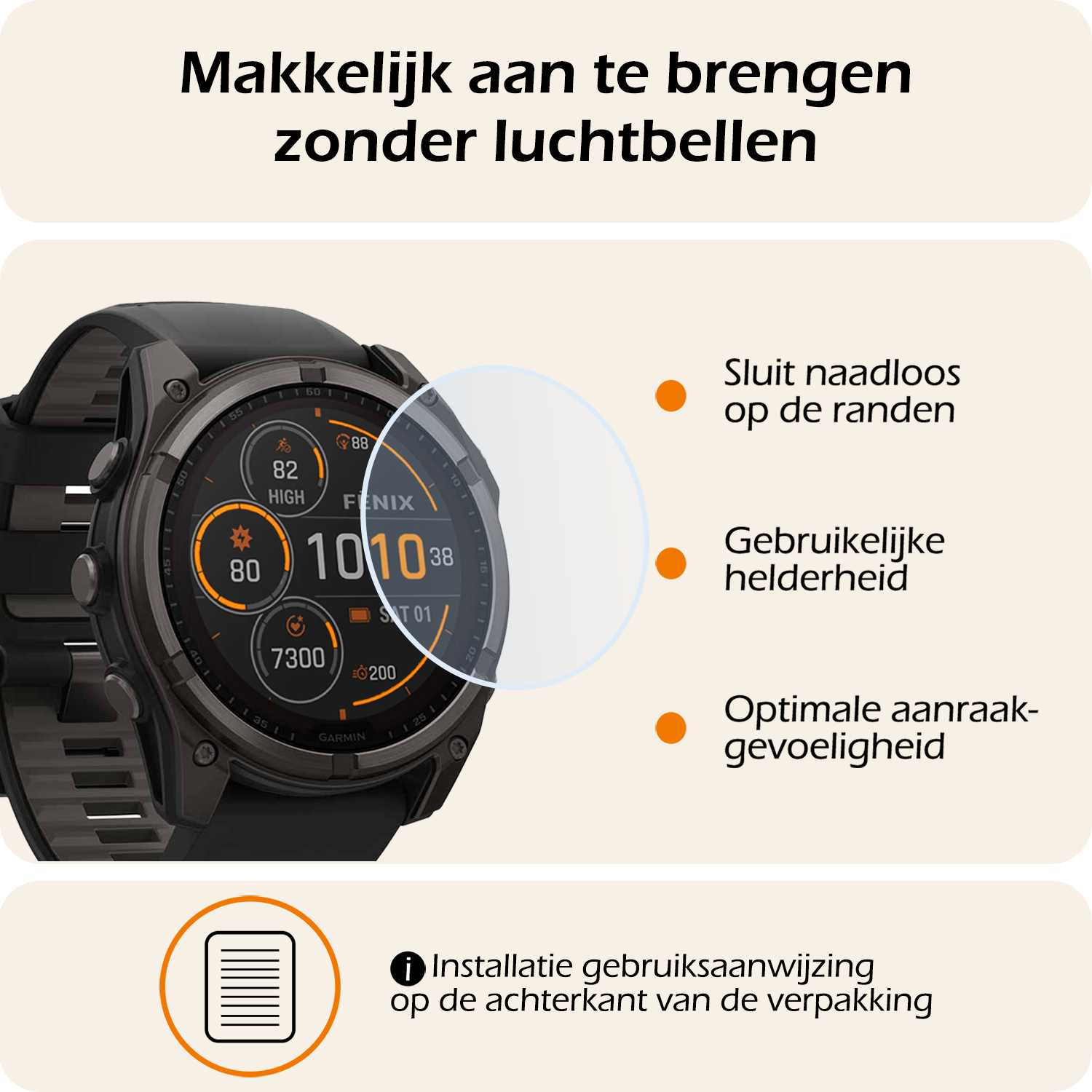 Nomfy Nomfy Garmin Fenix 8 Solar (51 mm) Screenprotector - 2 PACK