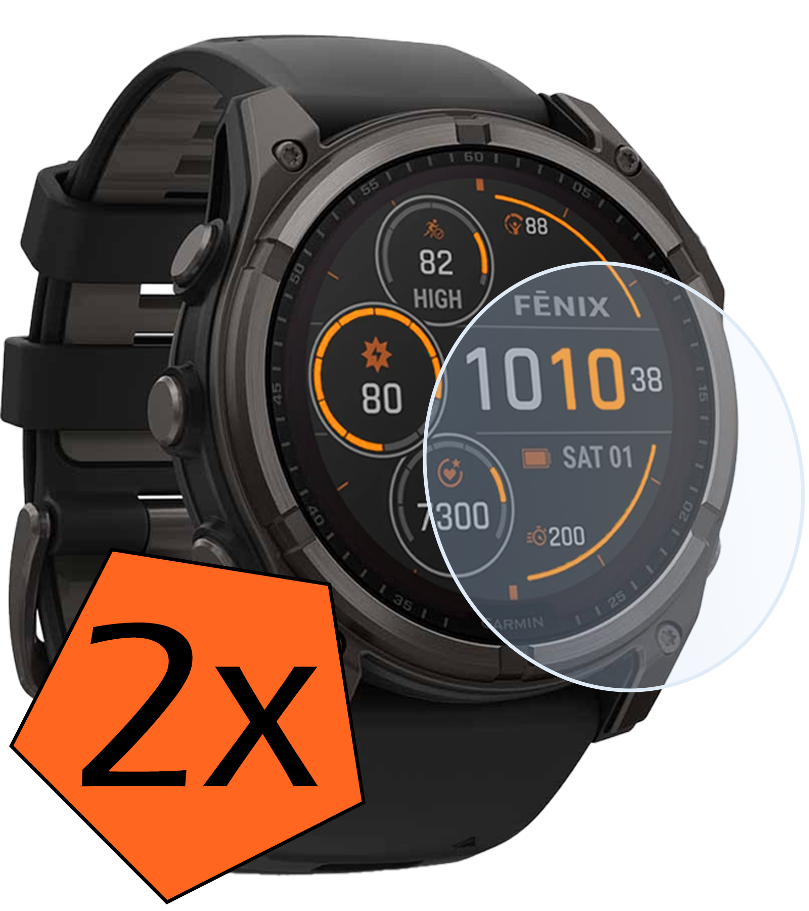 Nomfy Nomfy Garmin Fenix 8 Solar (47 mm) Screenprotector - 2 PACK