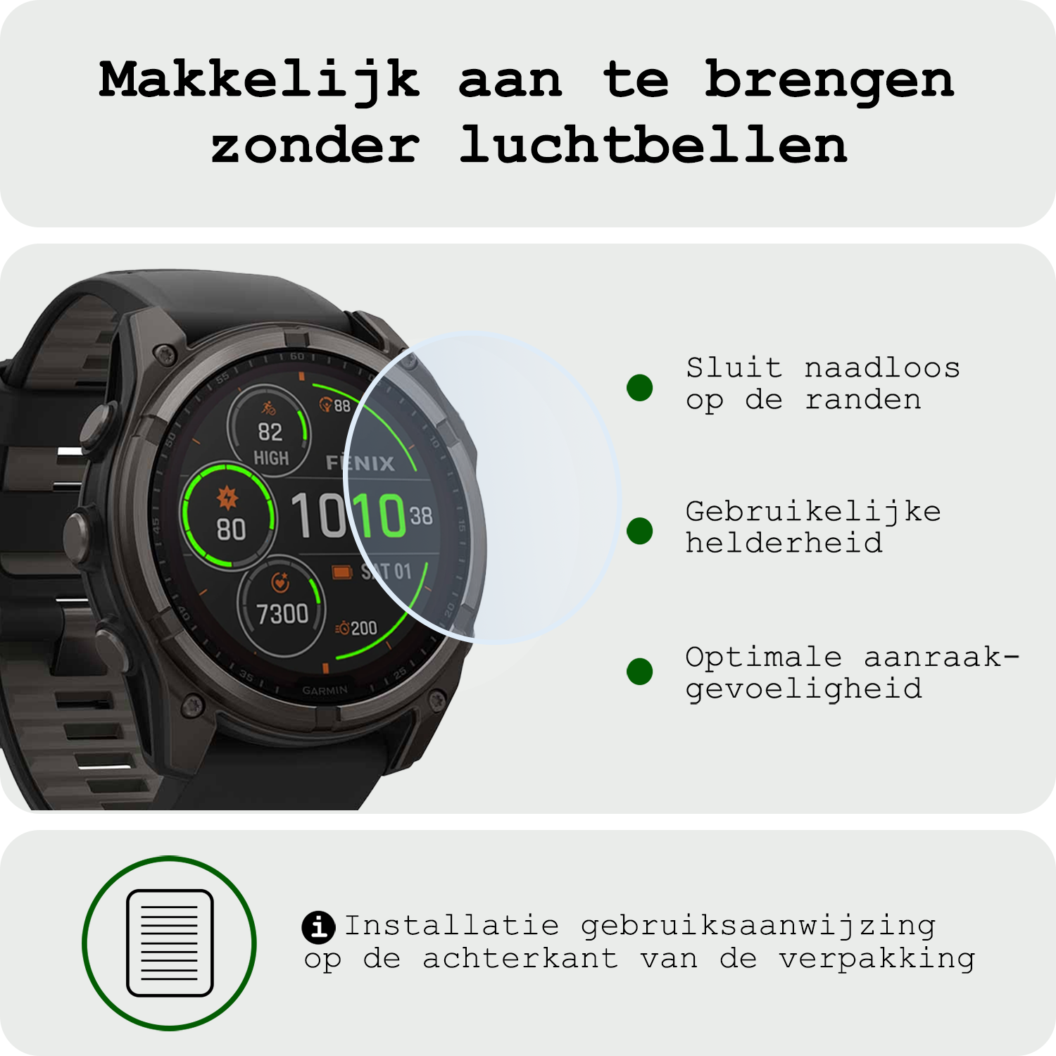 BASEY. BASEY. Garmin Fenix 8 Solar (51 mm) Screenprotector - 2 PACK