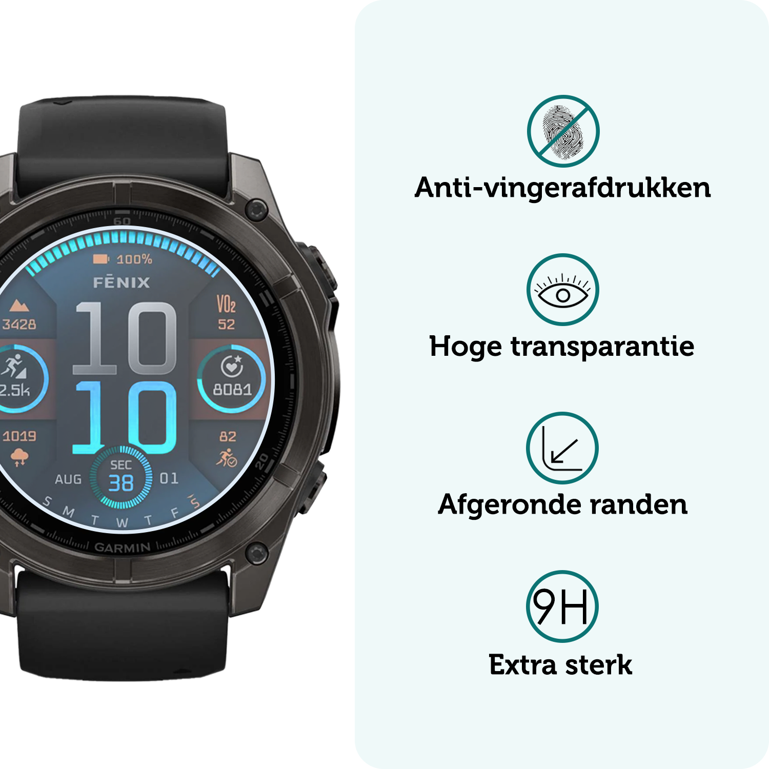 Forterra Forterra Garmin Fenix 8 (43 mm) Screenprotector - 2 PACK