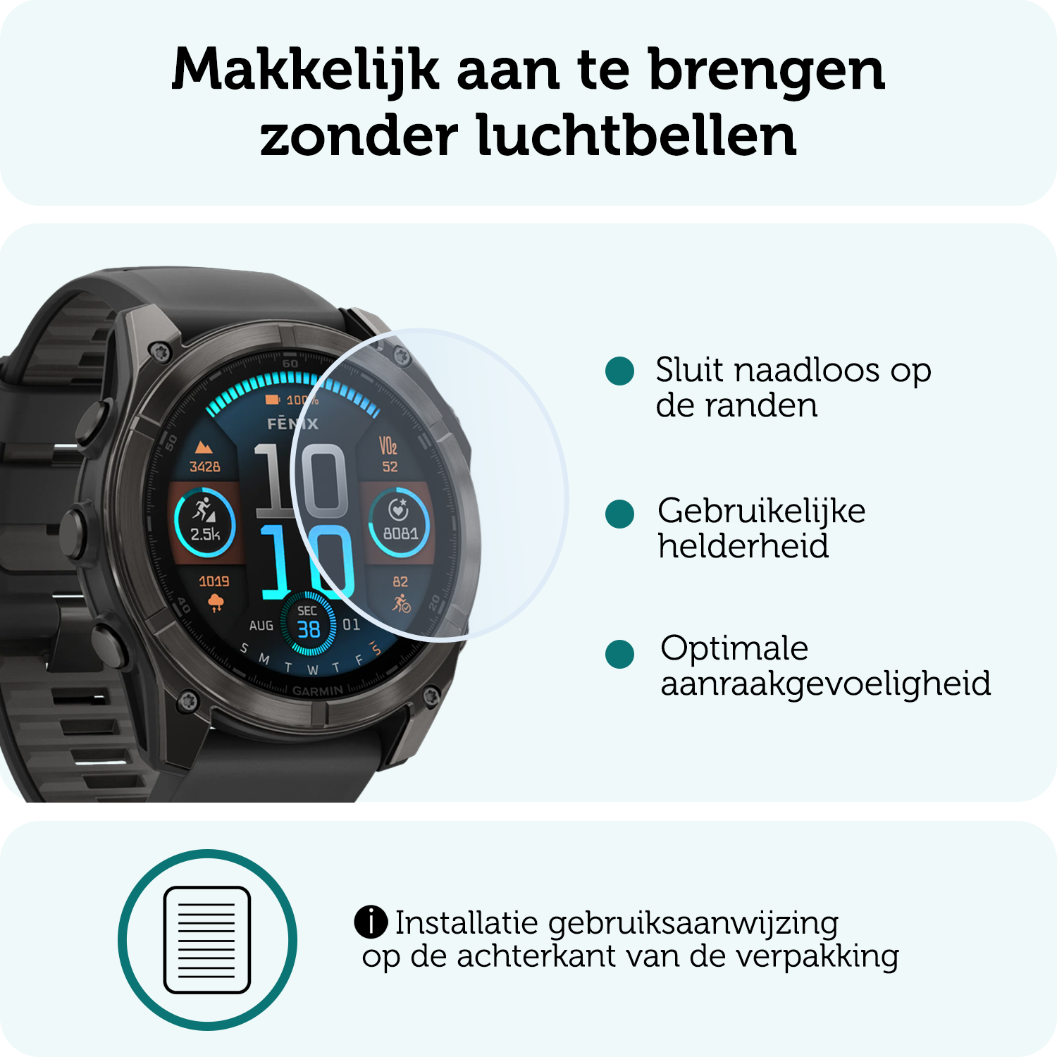 Forterra Forterra Garmin Fenix 8 (43 mm) Screenprotector - 2 PACK