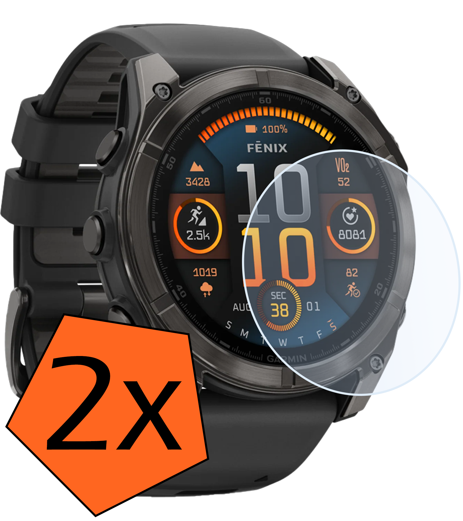 Nomfy Nomfy Garmin Fenix 8 (43 mm) Screenprotector - 2 PACK