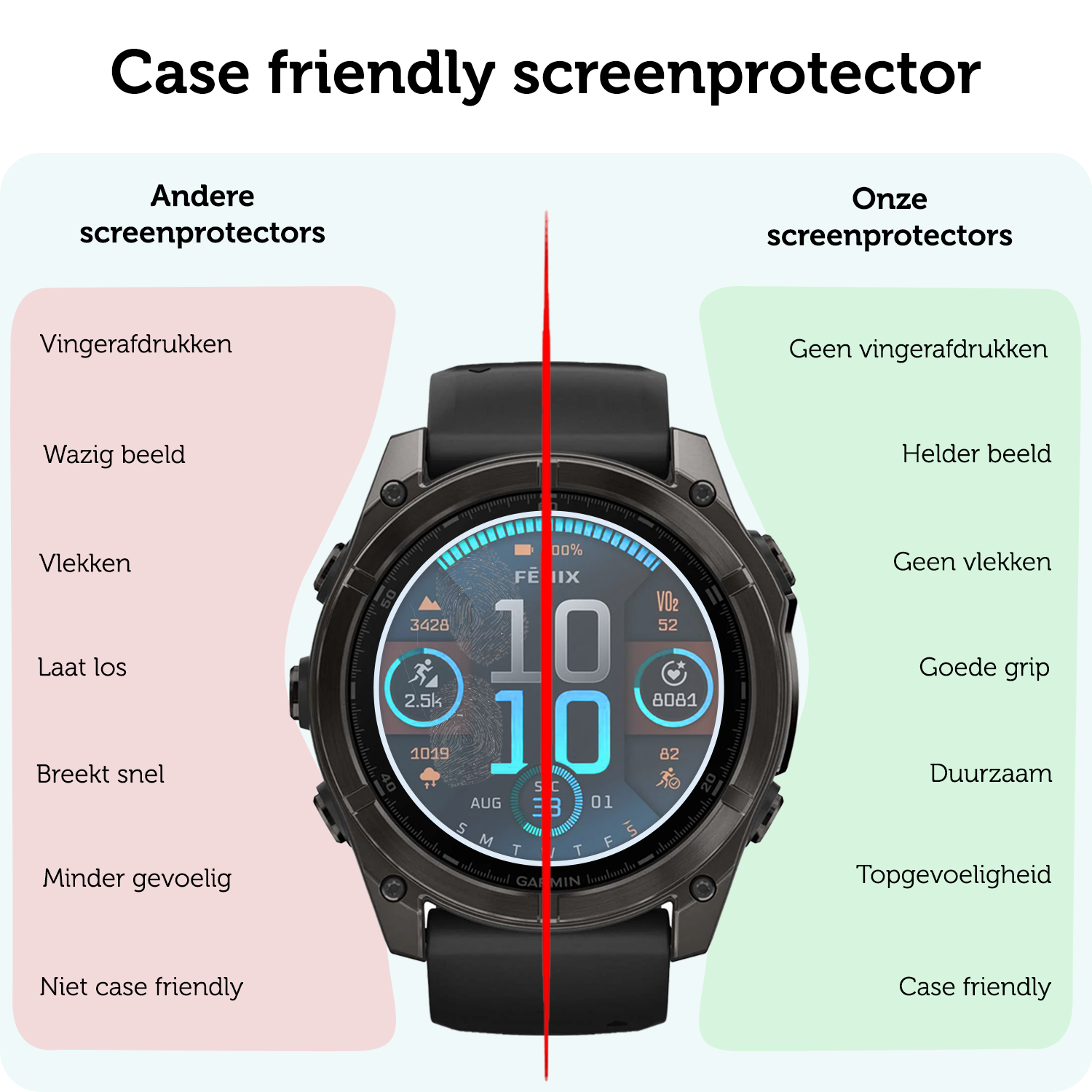 Forterra Forterra Garmin Fenix 8 (47 mm) Screenprotector - 2 PACK