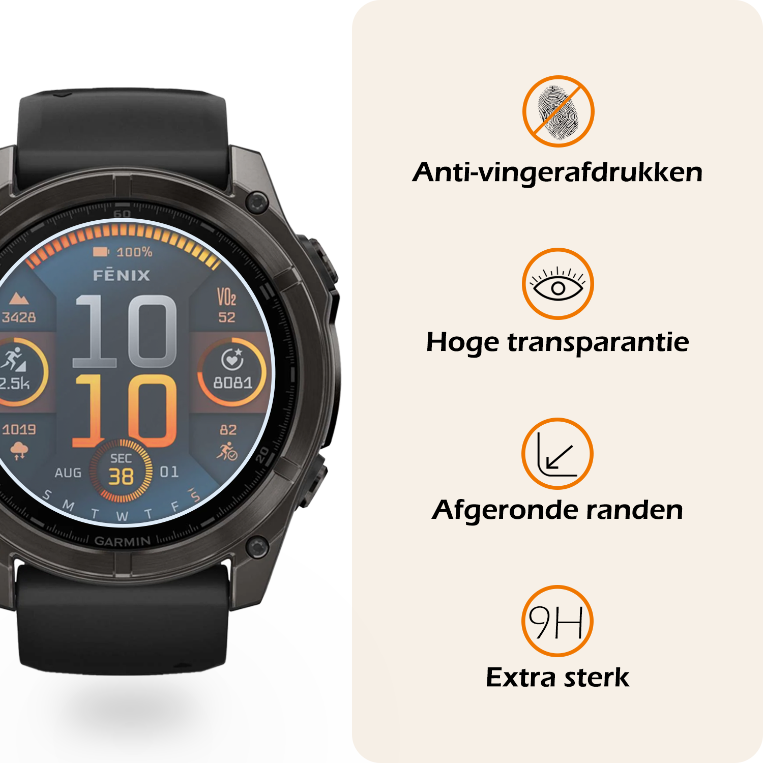 Nomfy Nomfy Garmin Fenix 8 (51 mm) Screenprotector - 2 PACK