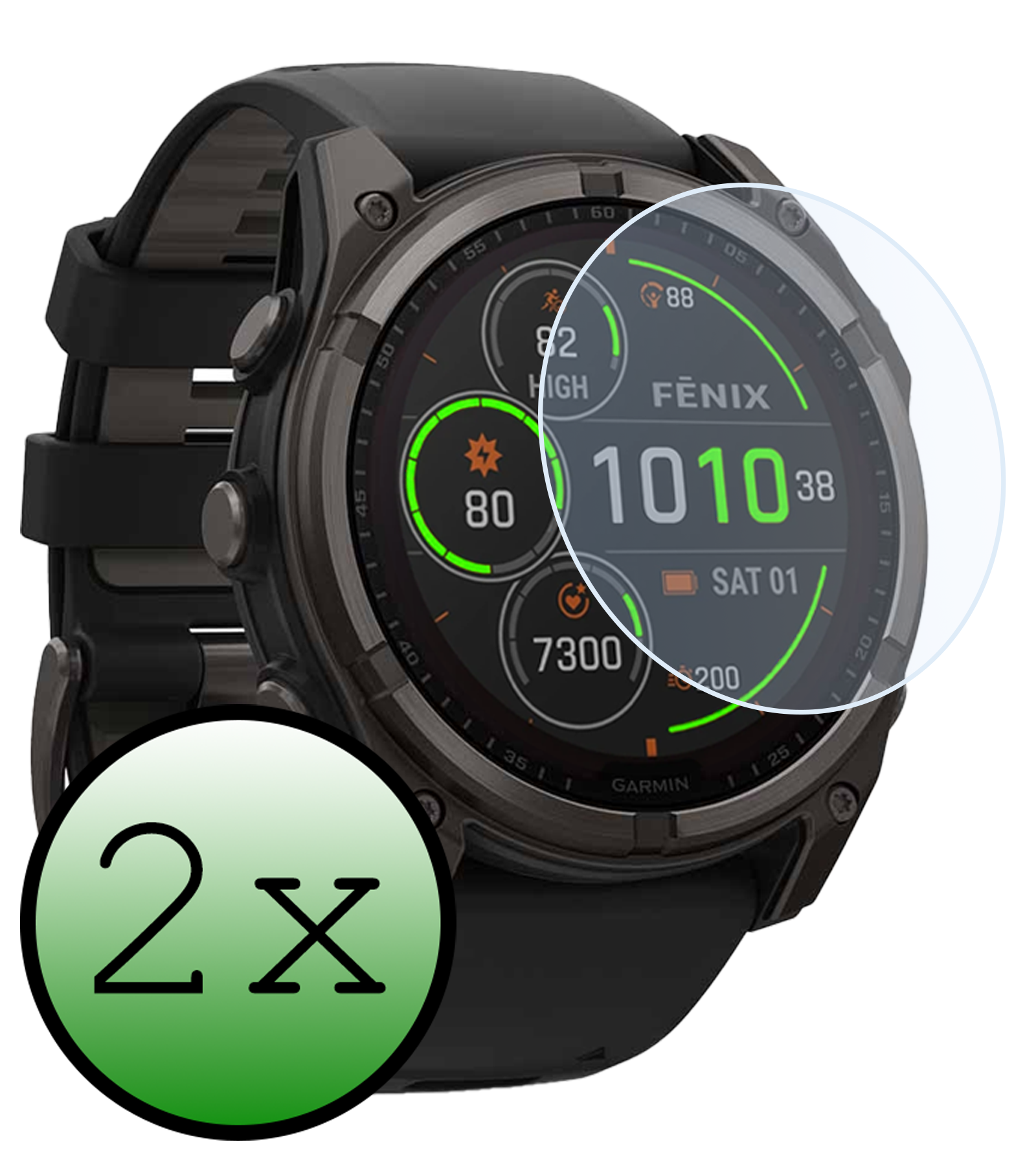 BASEY. BASEY. Garmin Fenix 8 Solar (47 mm) Screenprotector - 2 PACK