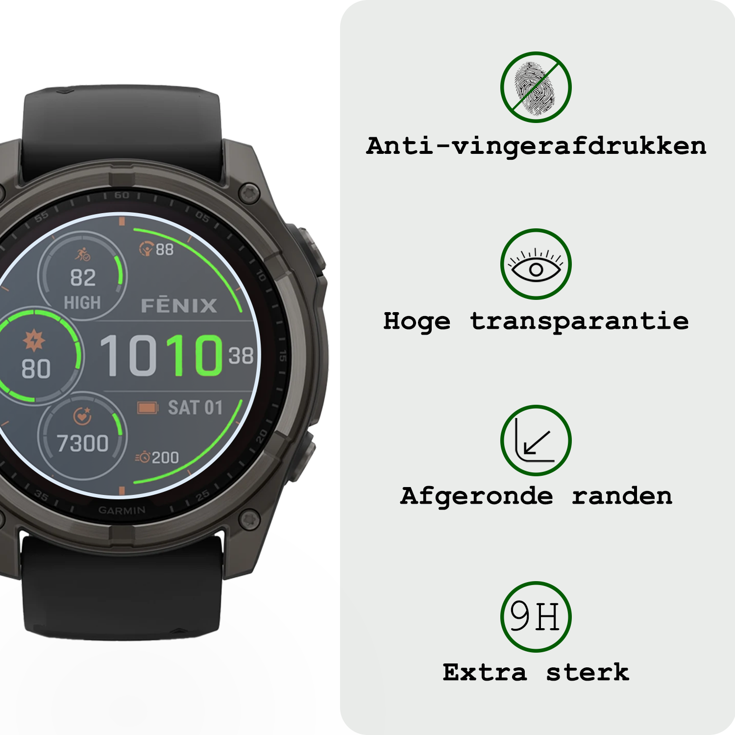 BASEY. BASEY. Garmin Fenix 8 Solar (47 mm) Screenprotector - 3 PACK