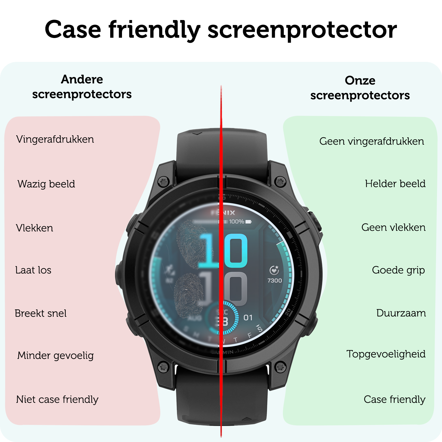 Forterra Forterra Garmin Fenix E (47 mm) Screenprotector - 2 PACK