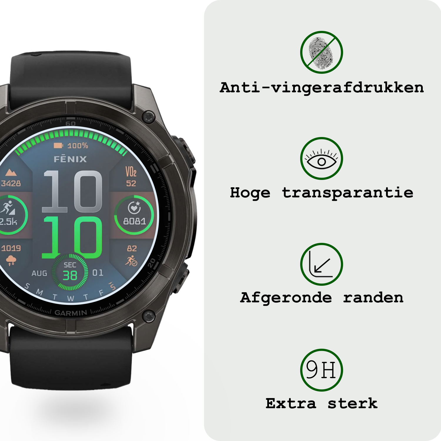 BASEY. BASEY. Garmin Fenix 8 (47 mm) Screenprotector - 2 PACK