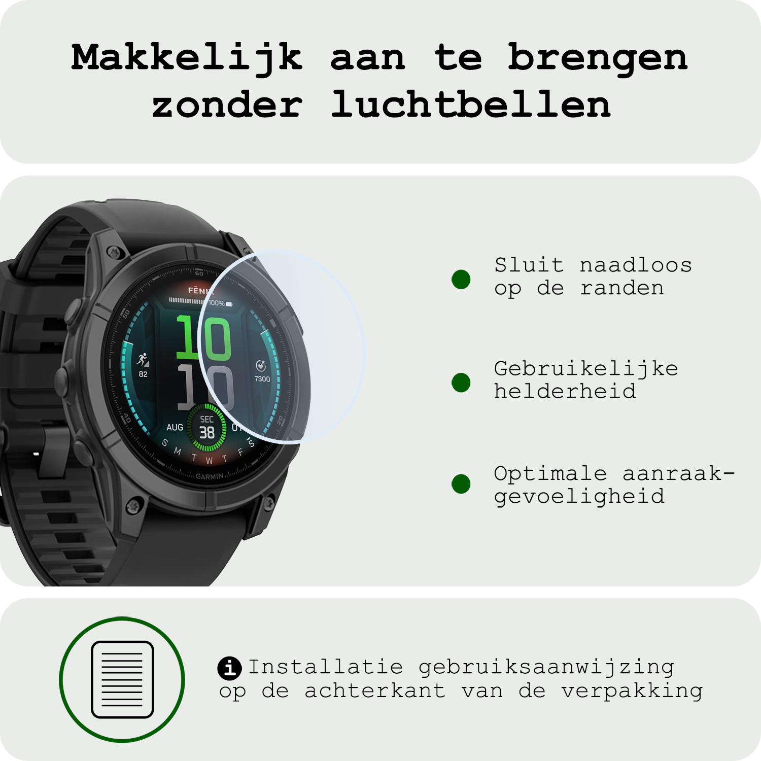 BASEY. BASEY. Garmin Fenix E (47 mm) Screenprotector - 2 PACK