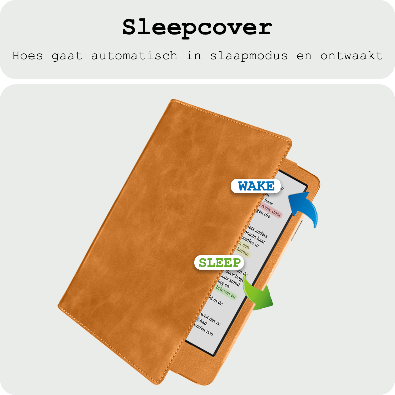 BASEY. BASEY. Kobo Clara Colour Hoesje Leer - Bruin