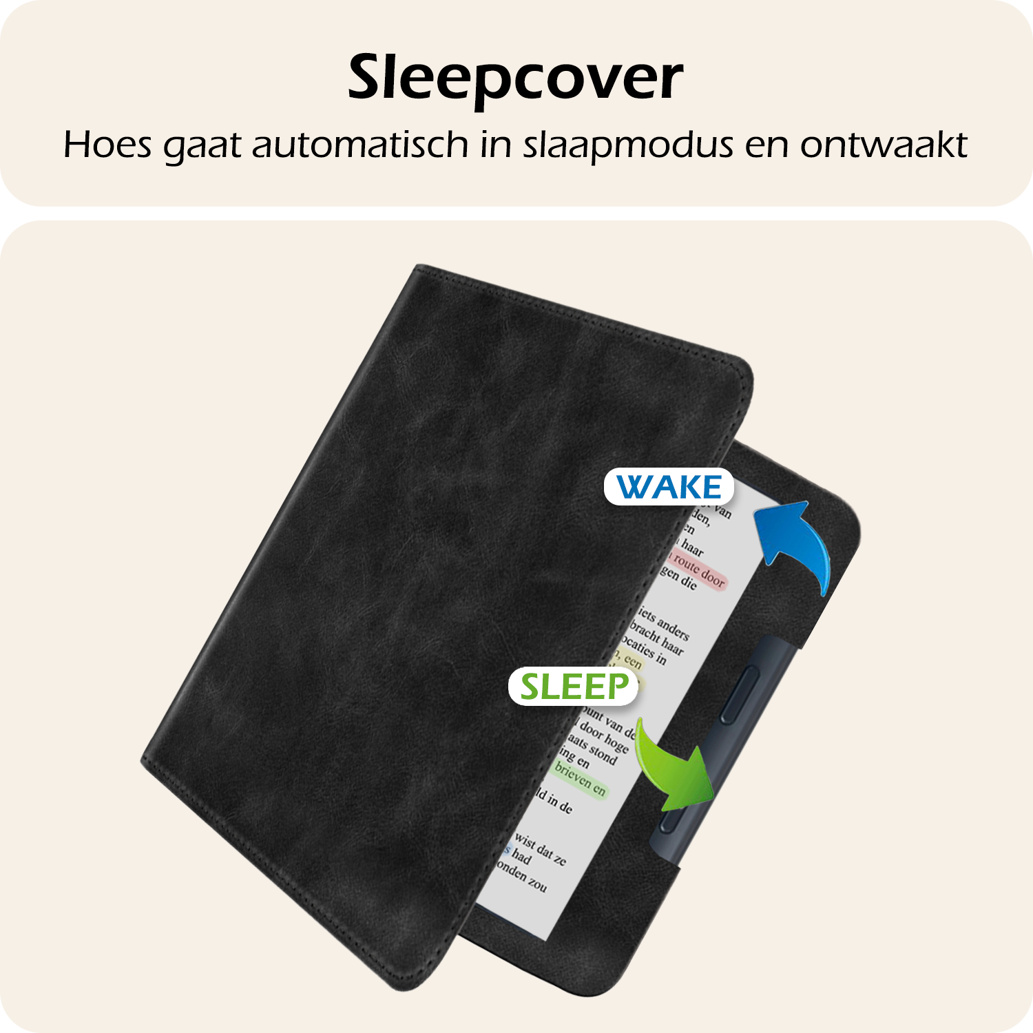 Nomfy Nomfy Kobo Libra Colour Hoesje Leer - Zwart