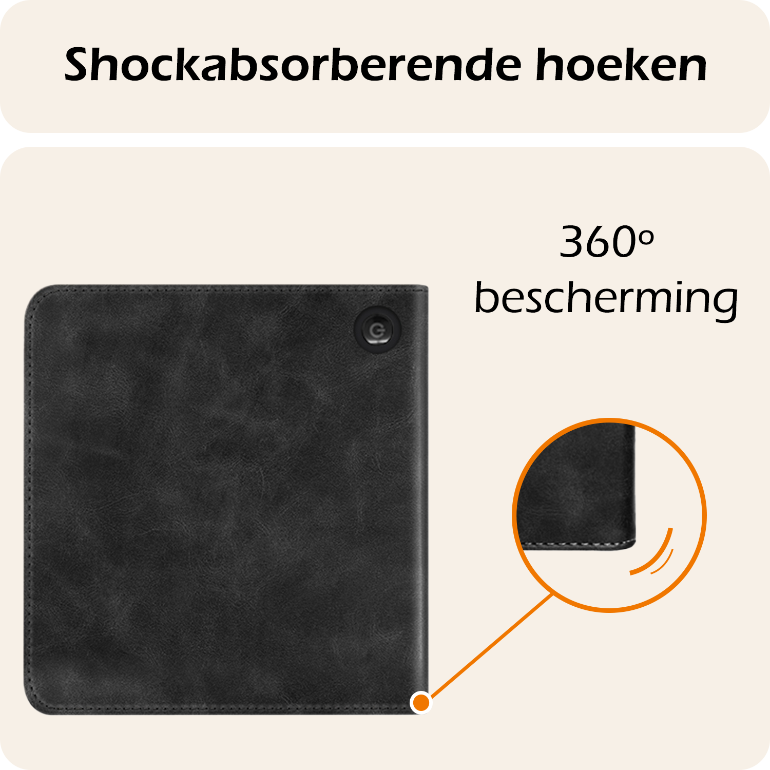 Nomfy Nomfy Kobo Libra Colour Hoesje Leer - Zwart