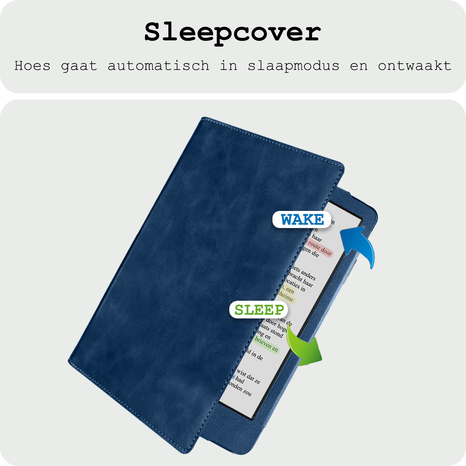 BASEY. BASEY. Kobo Clara Colour Hoesje Leer - Donkerblauw