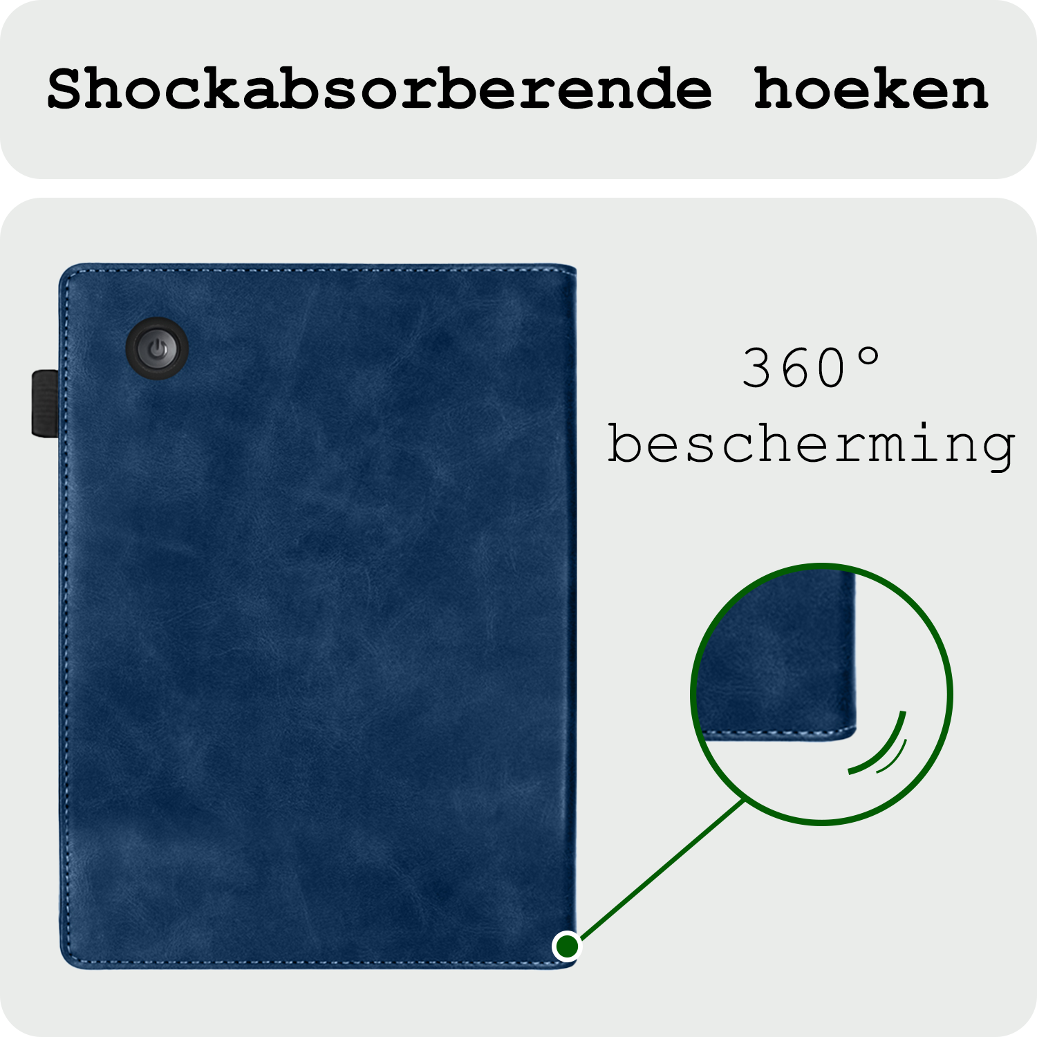 BASEY. BASEY. Kobo Clara Colour Hoesje Leer - Donkerblauw