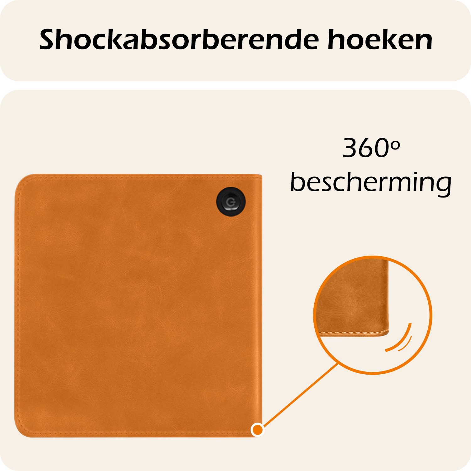 Nomfy Nomfy Kobo Libra Colour Hoesje Leer Met Screenprotector - Bruin