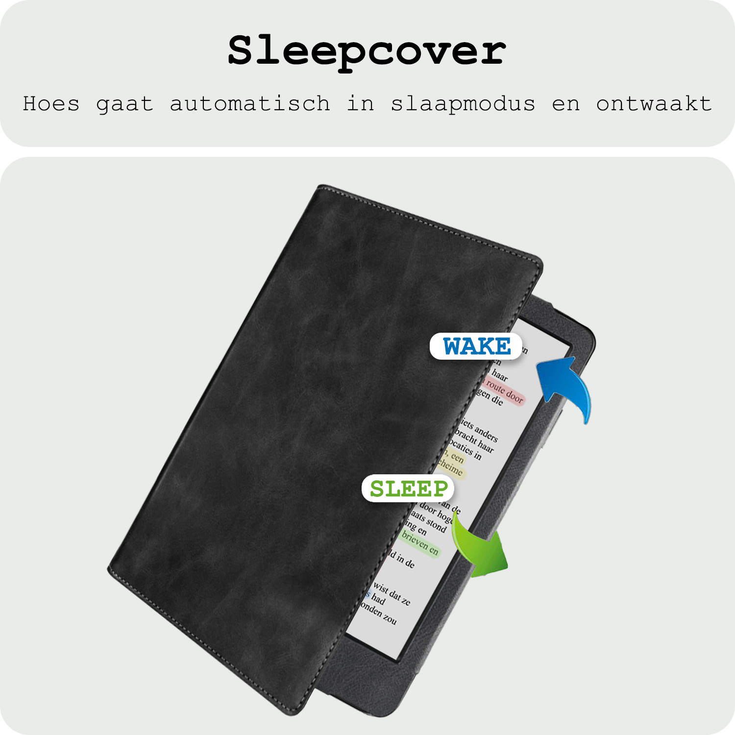 BASEY. BASEY. Kobo Clara Colour Hoesje Leer - Zwart