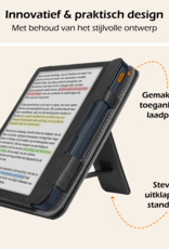 Nomfy Nomfy Kobo Libra Colour Hoesje Leer Met Screenprotector - Zwart