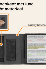 Nomfy Nomfy Kobo Libra Colour Hoesje Leer Met Screenprotector - Zwart