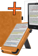 Nomfy Nomfy Kobo Clara BW Hoesje Leer Met Screenprotector - Bruin